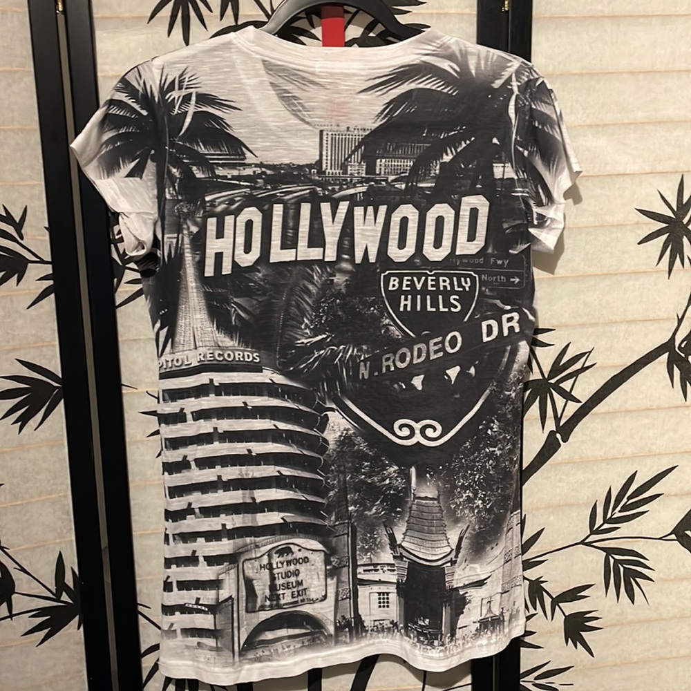 Rhinestone Hollywood xl tee - Picture 3 of 3